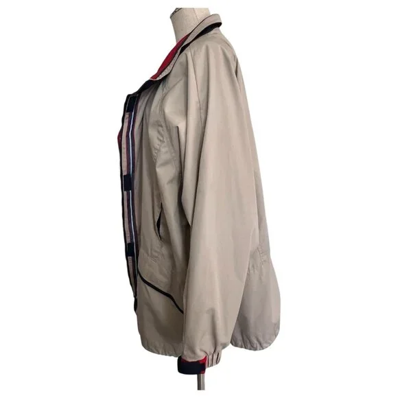 CBO New York Womens Beige Windbreaker Jacket Size 3X Coat Zip-Up Lightweight - Picture 4 of 6